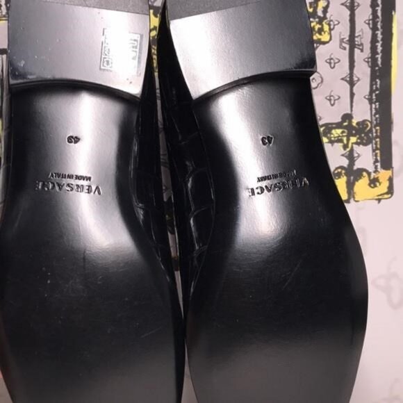 100% Authentic Versace Leather Smoking Loafers – Refined Luxury - Picture 9 of 11